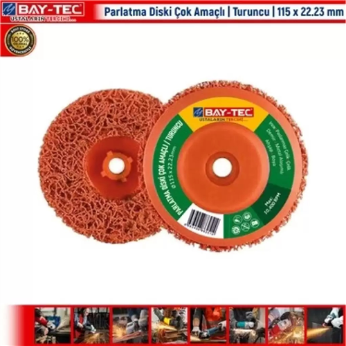 PARLATMA DİSKİ TURUNCU 115 MM ( 0224-7 ) BAY-TEC ( 5 AD )